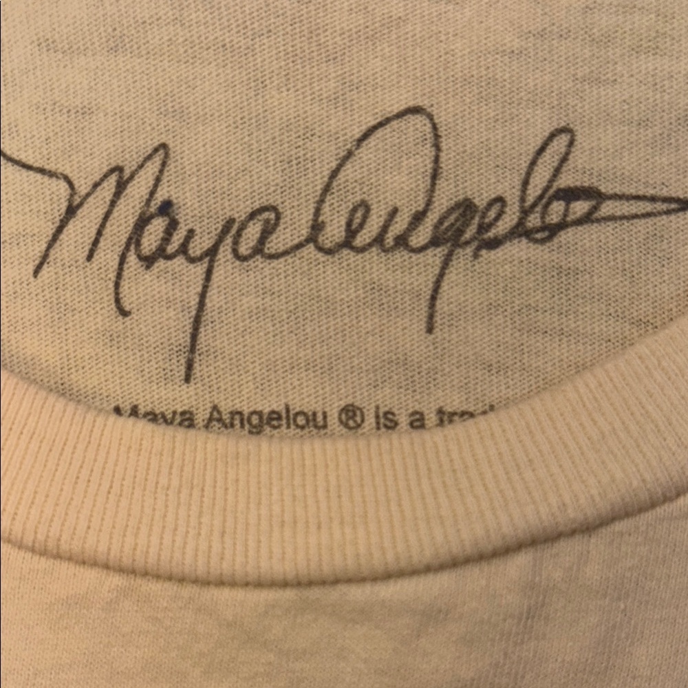 Maya Angelou Signature Cream T-Shirt - Picture 5 of 7